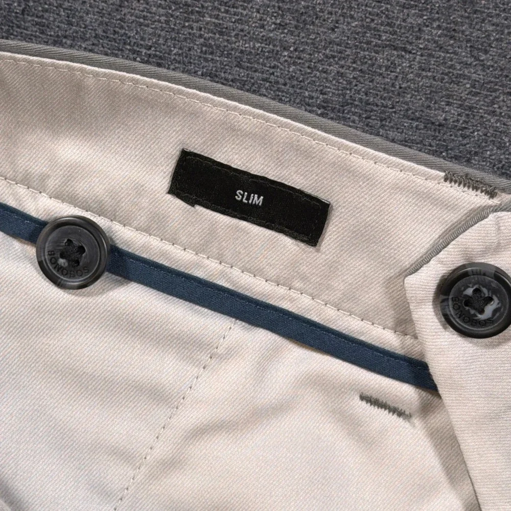 Bonobos Friday Chino Pants Men 31x30 Gray Slim Fit Stretch Cotton Work Casual